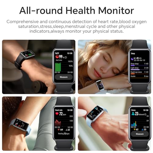 HONOR Band 9 Homme Montre Connectée,Smartwatch Fréquence Cardiaque SpO2,96 Modes Sport,14 Jours D'autonomie de la Batterie,Fitness pour Android iOS,Noir – Image 3