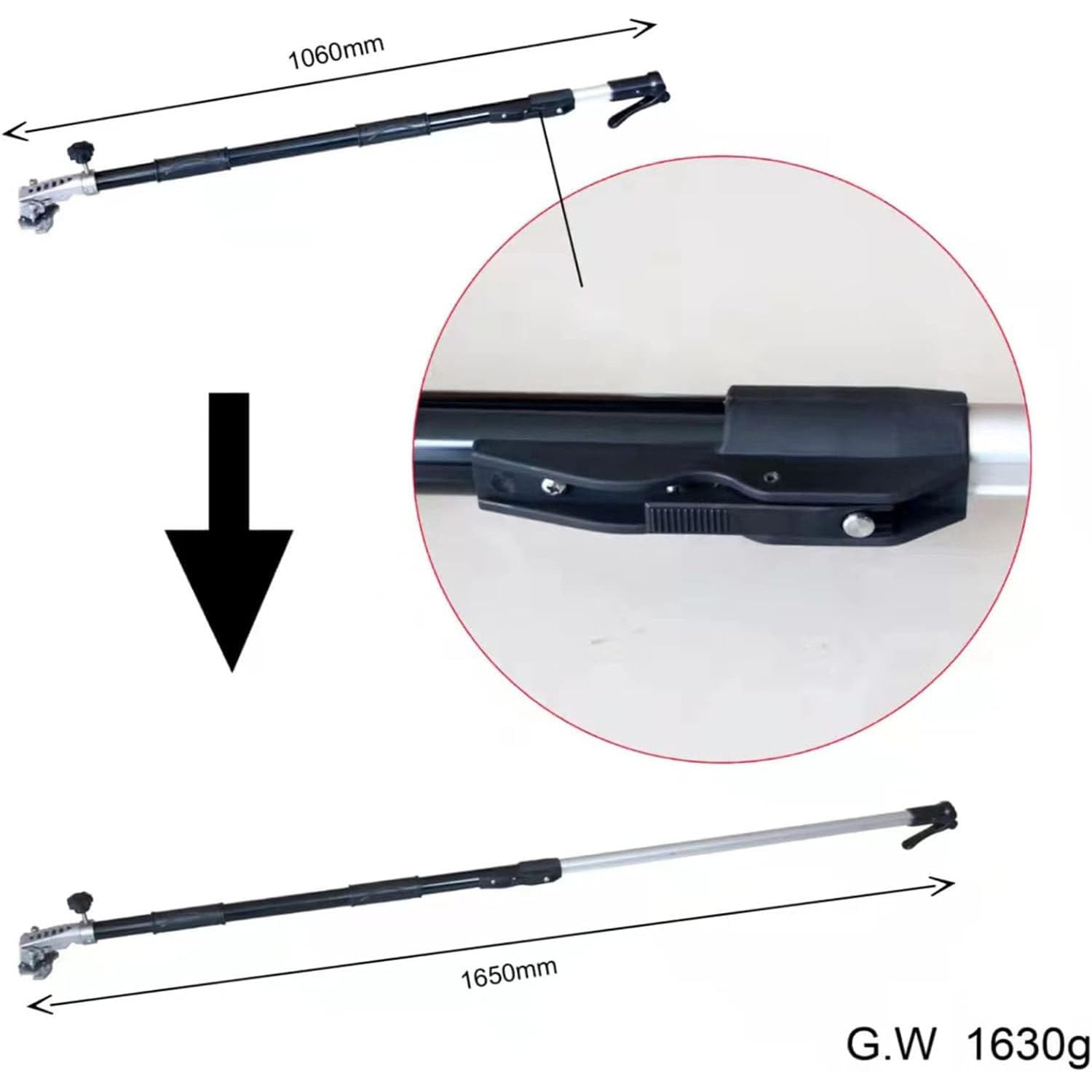 Płaskie pudełko do obróbki płyt gipsowo-kartonowych, narzędzie do tynkowania i skrobania, regulowany uchwyt pudełka 100 cm - 165 cm, kompatybilne z maszyną do tynkowania płyt gipsowo-kartonowych