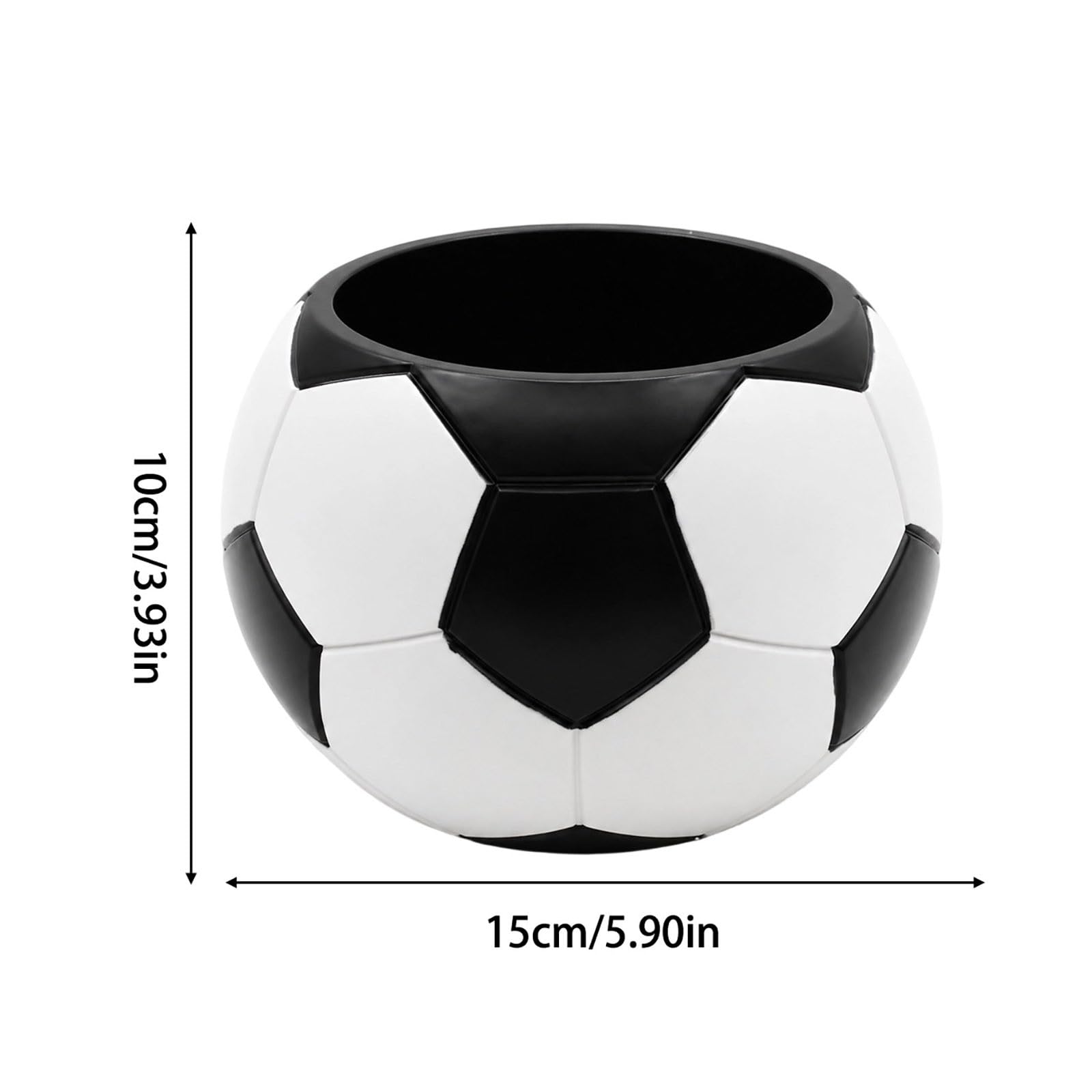 Ciotola per snack a forma di calcio, 15 cm, a tema sportivo, per patatine e dolci, novità per la tavola e decorazione per interni