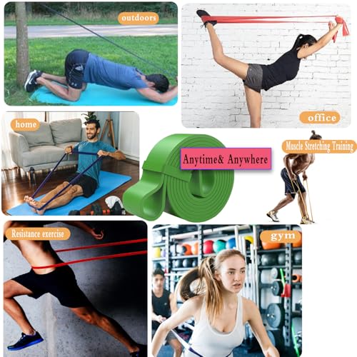 HSIULMY Resistance Bands Set for Pull Up Assist, 5 Levels Exercise Bands with Handles & Door Anchor, Heavy Duty Workout Bands for Strength Training, Home Gym Full Body Workout for Men Women - Image 4
