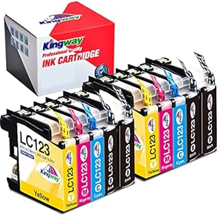 Kingway Replacement for Brother LC123 Ink Cartridges Compatible with Brother MFC-J4510DW MFC-J470DW MFC-J6920DW MFC-J6520DW MFC-J6720DW DCP-J552DW MFC-J4410DW MFC-J4610DW MFC-J4710DW MFC-J4110DW