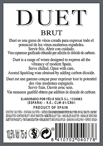 Miniatura 3 de Duet Vino Espumoso Blanco Brut - 6 Botellas X 750ml - Total:4500ml