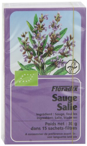 Thé à la sauge biologique Floradix apaise la digestion et équilibre l'organisme