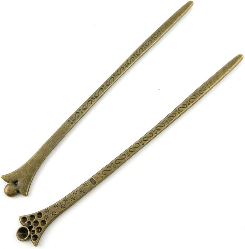 20 Pieces Jewelry Making Charms Findings Antique Bronze Brass Fashion Jewellery Wholesale Supplies Pendant Lots Bulk Supply Z0UO5 Hairpin Head Pins