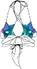 Women Shiny Metallic Star Strappy Tube Top Halter Rave Wrap Around Bandeau Bra