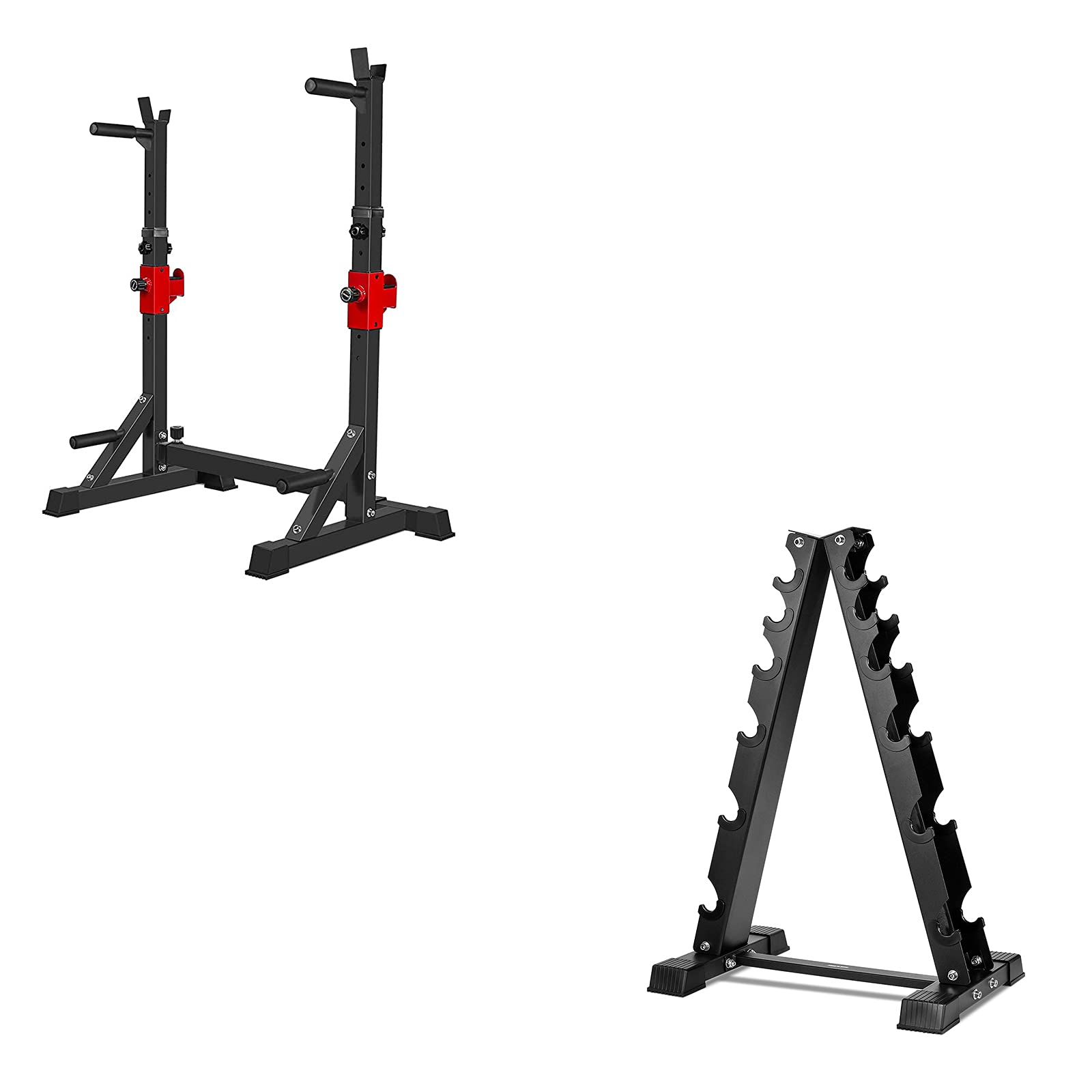Buy AKYEN Adjustable Squat Rack Stand Barbell Rack, AFrame Dumbbell