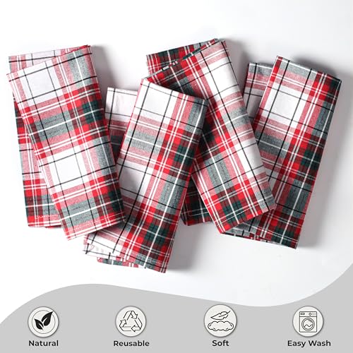 Servilletas de Tela Cuadradas Rojas Palisa Pack 4 miniatura 3