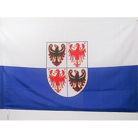 AZ FLAG Bandiera Navale Trentino-Alto Adige 45x30cm - Bandiera Maritima Trentina - Regione Italia 30 x 45 cm speciale Nautismo, Padiglione Nautico