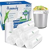 1.2 Gallon/350pcs Clear small Trash Bags Strong Clear Garbage Bags,Bathroom mini Trash Can Bin...