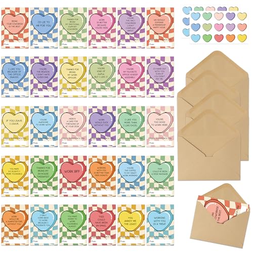 Valentine's Day Cards Set with Envelopes and Stickers
