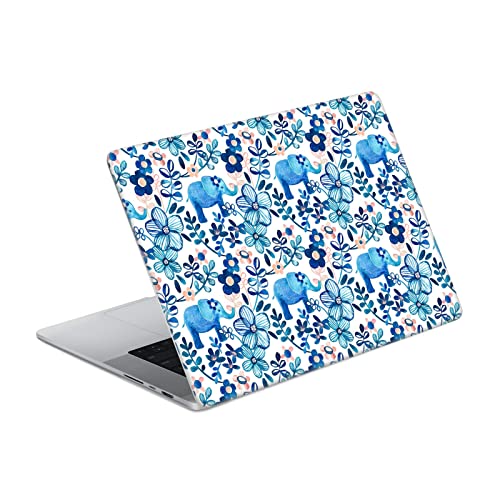 Skin MacBook Pro 14 A2442 Éléphant Floral autocollant en vinyle pour ordinateur portable unique