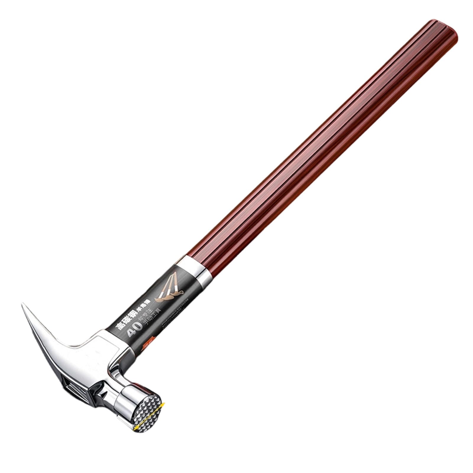 Gavery Right Angles Round Professional Aluminum Wooden Handle Clawing Hammer Clawing Hammer Antislip Wear Woodworking Tool Comfortable Handle Aluminum Mixture Grip