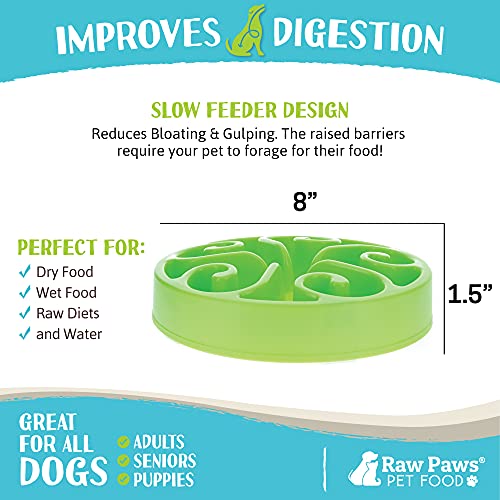 Raw Paws Pet Bpa-Free Slow Feeder Dog Bowl - Dog Bowl Slow Feeder Large Breed, Medium Sized Dog & Puppies - Canine Slow Feeder Bowls For Dogs - Eating Control Dog Bowl - Slow Food Bowl - Maze Dog Bowl #TOP2