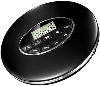 UKCOCO Leitor De Walkman De CD Leitor De Música De CD Leitor De Música Portátil Leitor De Disco Compacto Leitor De CD Com Lcd Leitor De CD Compacto Abs Preto Leitor De CD Adulto Leitor