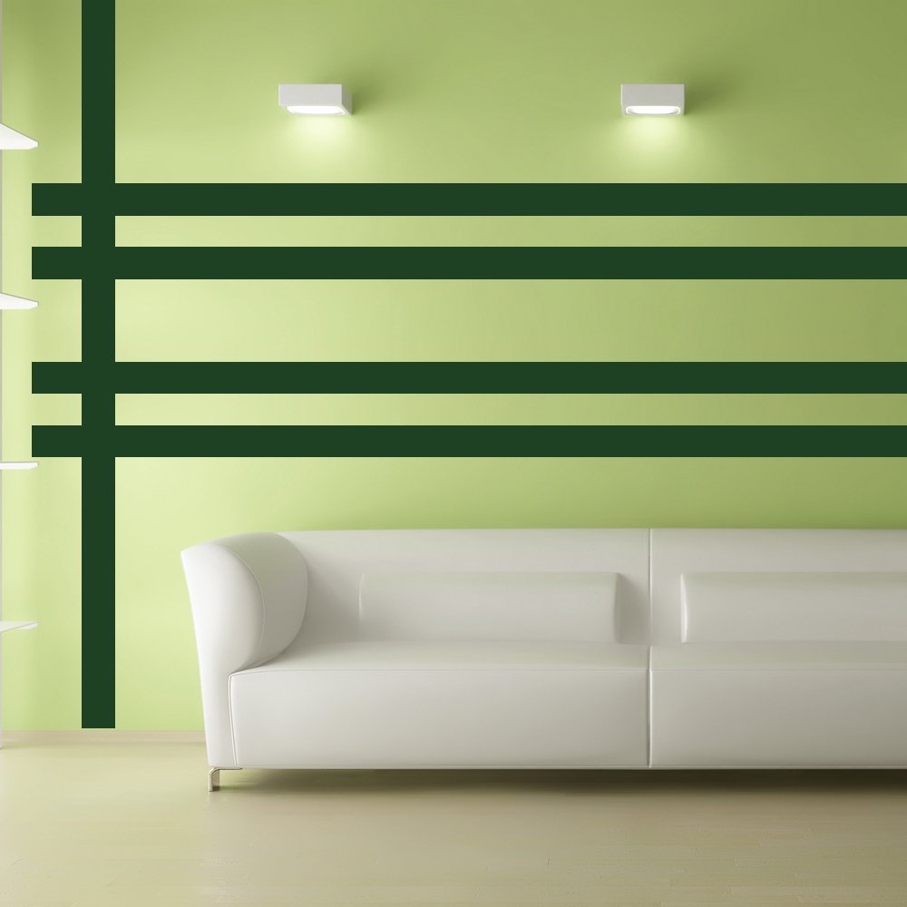 Borders Unlimited Dark Green Simple Stripes