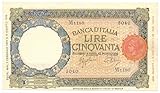 Banconota da 50 Lire Cartamoneta.com 50 Lire CAPRANESI LUPA CAPITOLINA MARG. Stretto Retro BI RSI 01/02/1944 SUP+ 15886/II