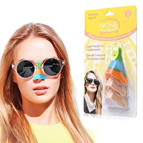 UV Nose Guards for Glasses - Nose Sun Protection - Sun Nose Guard - UV Nose Guard Shield UPF 50+ - Nose Sun Guard - Sun Nose Protector - Set of 3 Nose UV Guard - Upgraded 2021