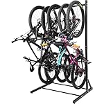 Yes4All Freestanding Bike Storage Rack, 300 Lbs 5 Levels Sturdy Steel Vertical Bike Rack, Bike Racks for Home and Garage Organizer, Indoor/Outdoor Bike Storage Rack