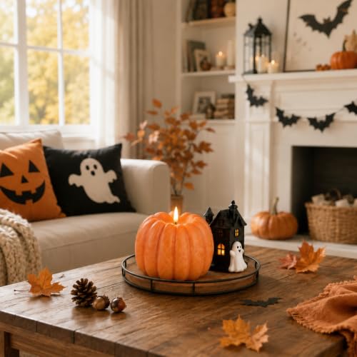 Fall Decorations for Home, Flameless Pumpkin Candles for Fall Decor by MUMCHASI - Used condition - Image 8