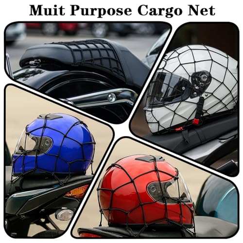 guduling 40x40cm Elastische Fahrradkorb Netz, Gepäcknetz Fahrradkorb, Gepäcknetz Motorrad mit 6 Haken, Dehnbar Sicherungsnetz Fahrradkorbnetz,Gepäcktasche (Schwarz)