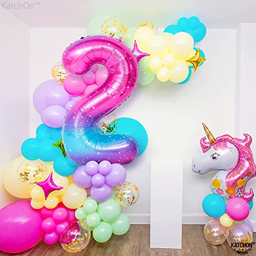 Image of KatchOn Rainbow 2 Balloon Number 40 Inch