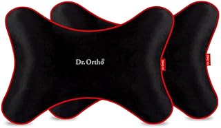 Dr.Ortho Orthopaedic Car Neck Rest Cushion Pillows, Memory Foam Car Seat Head Rest Pillow for Neck and Cervical, Support R...
