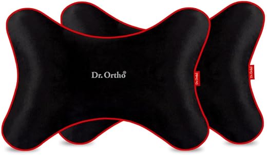 Dr.Ortho Orthopaedic Car Neck Rest Cushion Pillows, Memory Foam Car Seat Head Rest Pillow for Neck and Cervical, Support R