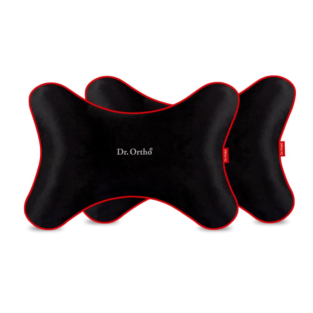 Dr.Ortho Orthopaedic Car Neck Rest Cushion Pillows, Memory Foam Car Seat Head Rest Pillow for Neck and Cervical, Support R...