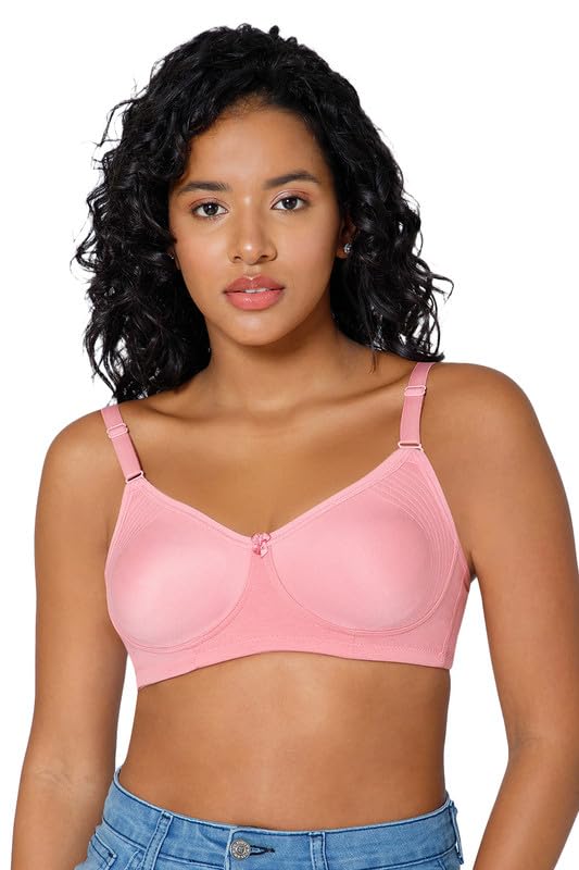 Image of INTIMACY LINGERIE Women's Cotton Brassiere | Non-Padded | Non-Wired | Full Coverage | Shaper Panel with Side Support Regular Bra | 1 Piece | (Def C P)