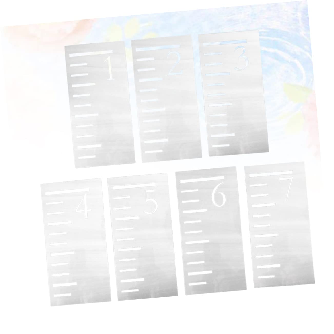 Sets DIY Boys and Girls Height Chart Foot Growth Ruler Template Boys and Girls Height Stencil Smooth Pet Material Pcs
