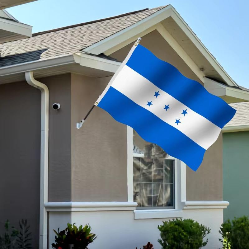 Honduras-Flagge 90x150 Cm – Aus Robustem Oxford-Nylon 210D, Bestickte Sterne, Wasserfest & Wetterfest