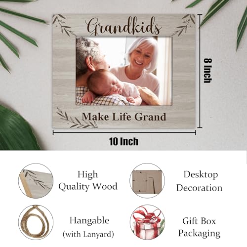 Grandparent Picture Frame Gift - New Grandparent Gifts, Best Grandma Birthday Mothers Day Gifts from Grandkids, Grandkids Wooden Picture Frame for Tabletop or Wall Hanging 5x7 - Image 4