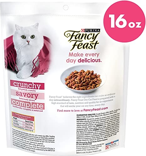 Fancy Feast Gourmet Gold Filet Mignon Flavor with Seafood and Shrimp Dry Cat Food (16-oz Pouch) - image 2
