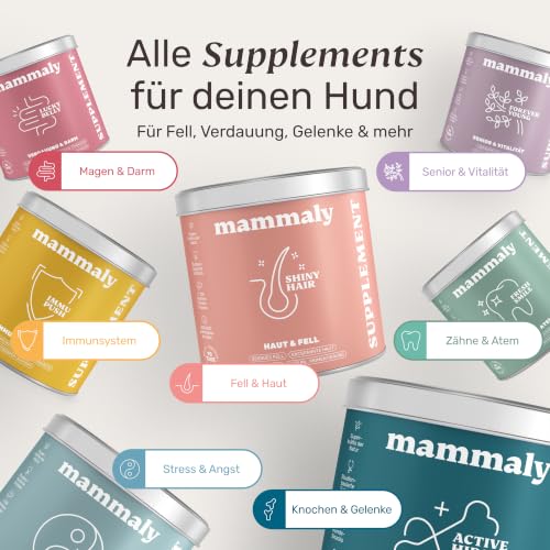 mammaly Shiny Hair® Fellpflege für Hunde mit Nachtkerzenöl (120 Snacks)