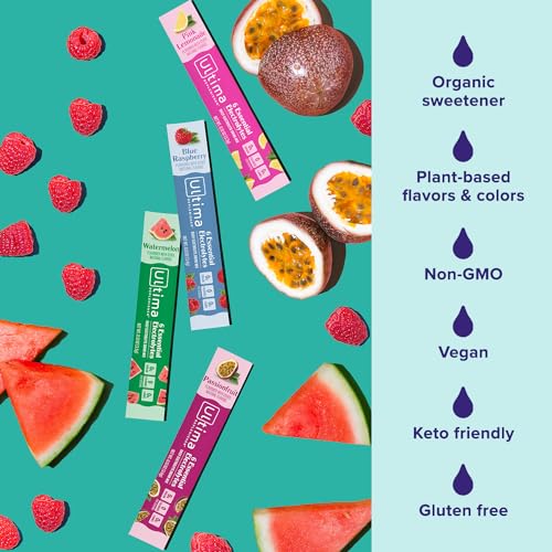 Image of Ultima Replenisher Daily Electrolyte Powder - Tropical Variety Pack, 20 Stickpacks - Zero Sugar Hydration Packets with 6 Electrolytes and Minerals - Sugar Free, Plant Based & Keto Friendly​ Drink Mix