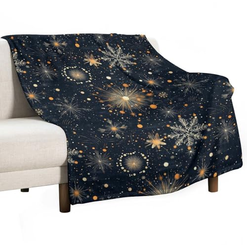 Anceky Galactic Snowflake Dream-7, Christmas Throw Blanket, 30"x40" Soft Throw Plush Flannel Blankets