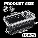 Lucxhcky lot de 10 boîtes transparentes ventilées pour reptiles photo 2