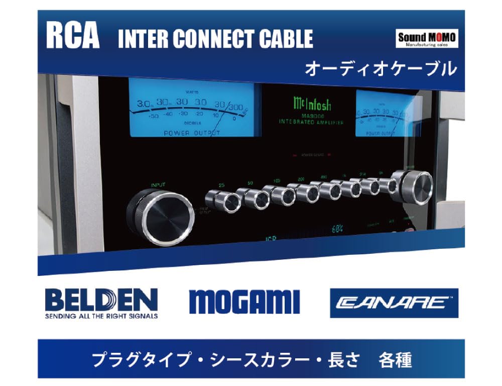 Amazon | BELDEN 88760 (オーディオケーブル) 3.0ft (92cm) RCA赤白