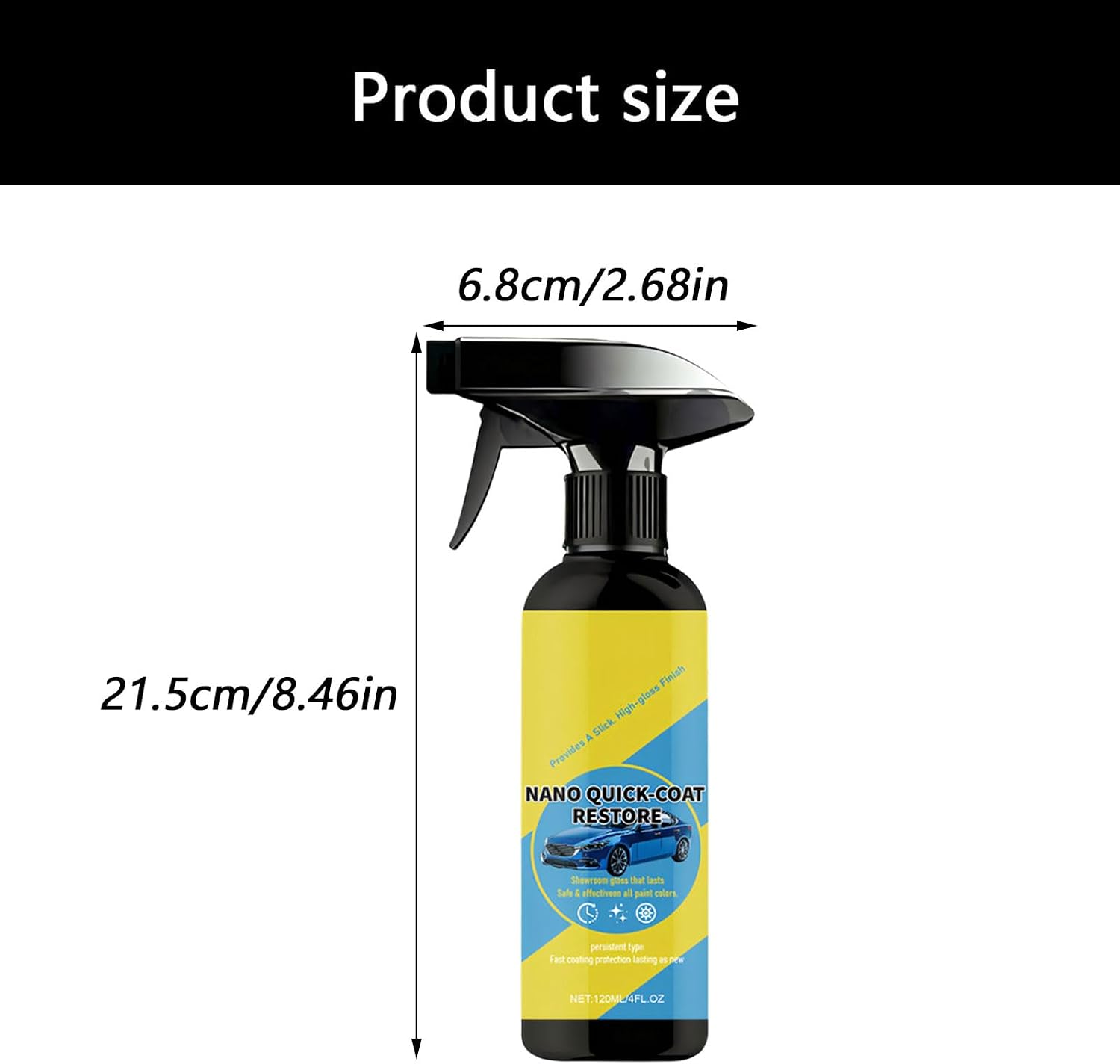 Rulbelok 1pc / 2pcs Quick Effect Coating Agent Sprayer Car Polish Agent Multipurpose Automotive Paint Restoring Coating Sprayer Car Paint Sealant Sprinkle