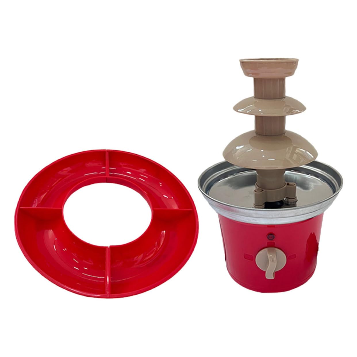 PRETYZOOM Mini Chocolates Fountain Electric Melting Machine for Parties Christmas Halloween Thanksgiving Birthday Wedding