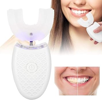 Wireless Charging Toothbrush with U-Shaped Bristles Easy,Blue
