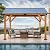 Fir Wood Carport Pavilion Gazebo, Shade, Rain, Hard Top Steel Metal Roof, All Weather Protected, with Galvanized Steel Roof, Wooden Frame,Shipping Within The US