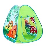 ROIWUIE Dinosaur Kids Pop up Play Tent, Playhouse for Kids Indoor Outdoor, Foldable Toddler Tent, Toy House for Girls and Boys Gift