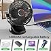 Imagen de Huifengjie Ventilador de Mesa con Pinza 5000mAh Portatil Mini Ventilador USB Silencioso Pequeño Ventilador de Escritorio 5 Velocidades 720° Rotation Ventilador a Pilas para Oficina Hogar Camping