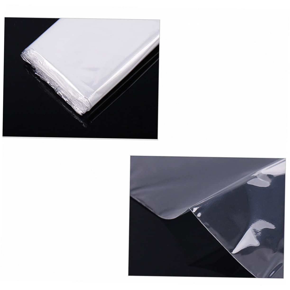 100pcs Transparent Shrink Wrap Bags for Packaging Seal Film for Industrial Use Colorless and for Retail and Storage