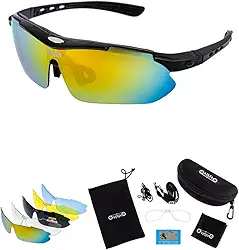 Óculos De Sol Ciclismo Beach Volei Praia 5 Lentes Kit De Acessórios
