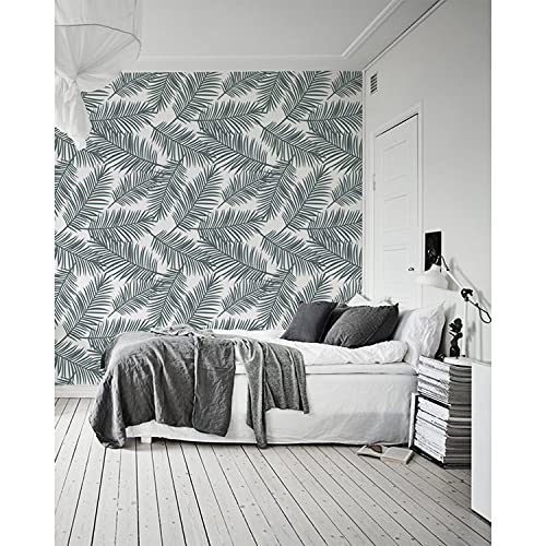 Papier peint intissé feuille de palmier repositionnable pour meuble