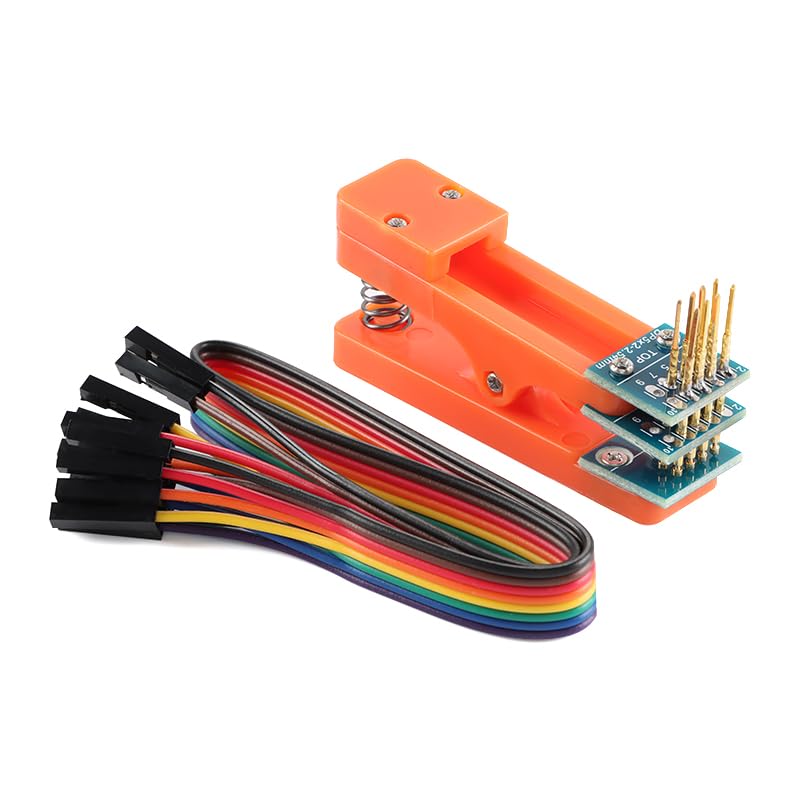 Image of 2Pcs 2.54mm Double Row 4Pin Test Clip Module Board 2 * 4Pin Program Burning Clip 4 Pin PCB Burning Fixture Programmer Burning Clip with Wire