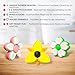 Flower Shaped Fidget Clicker Spinner, Mechanical Tactile Focus Tool, Sensory Relief Gadget, Rotating Petal Shell Design, Pocket Size Stress Device, Smooth Motion System (Collect All 3)