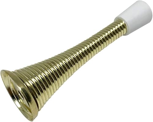 Miniatura 9 de Litepak Tope de puerta de resorte de 3 pulgadas de acero resistente con parachoques de plástico (cromo, paquete de 8)